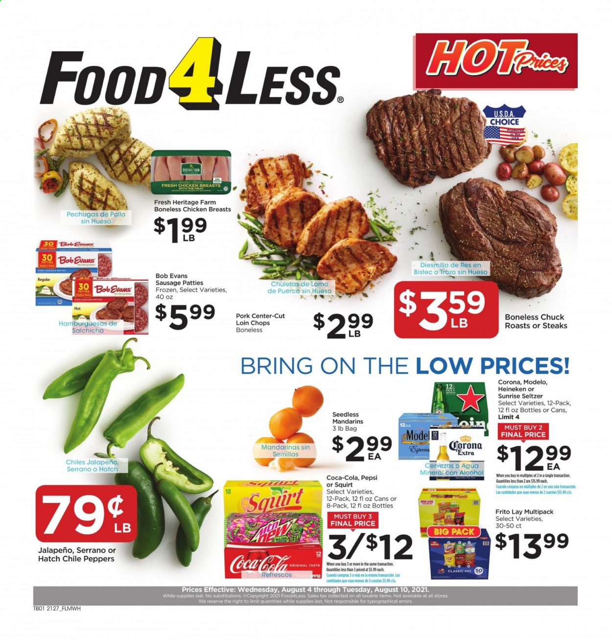 Food 4 Less ad - 08/04/2021 - 08/10/2021. Page 1