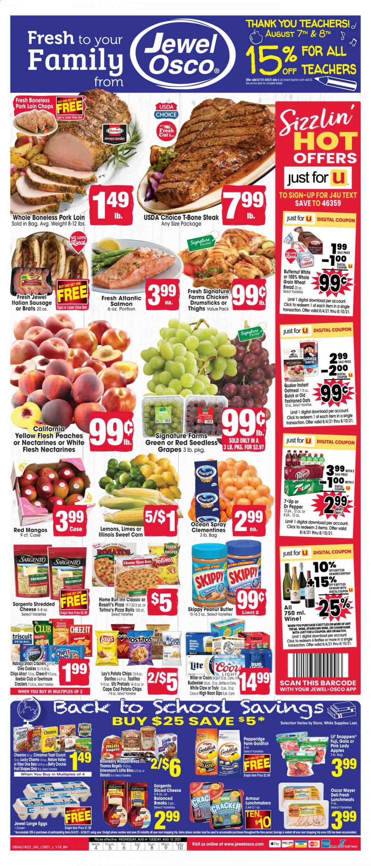 Jewel Osco ad - 08/04/2021 - 08/10/2021. Page 1