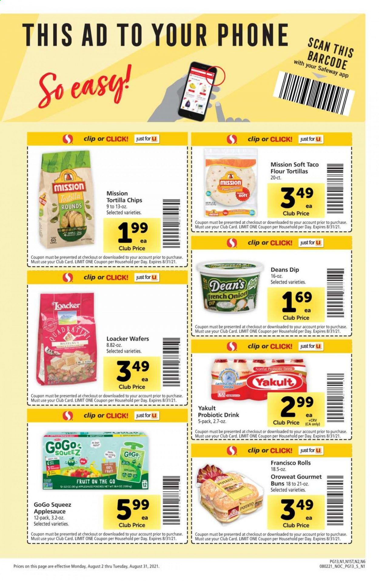 Safeway ad - 08/02/2021 - 08/31/2021. Page 13