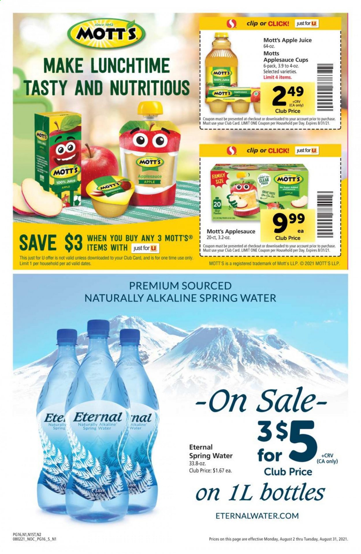 Safeway ad - 08/02/2021 - 08/31/2021. Page 16
