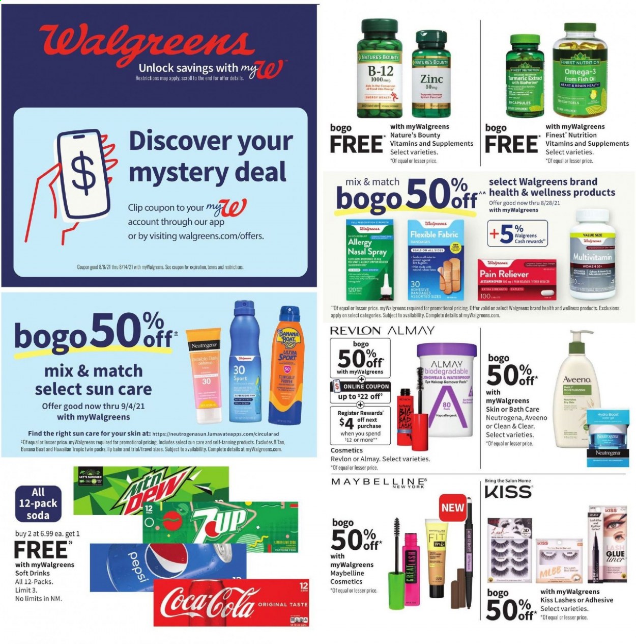 Walgreens ad - 08/08/2021 - 08/14/2021. Page 1