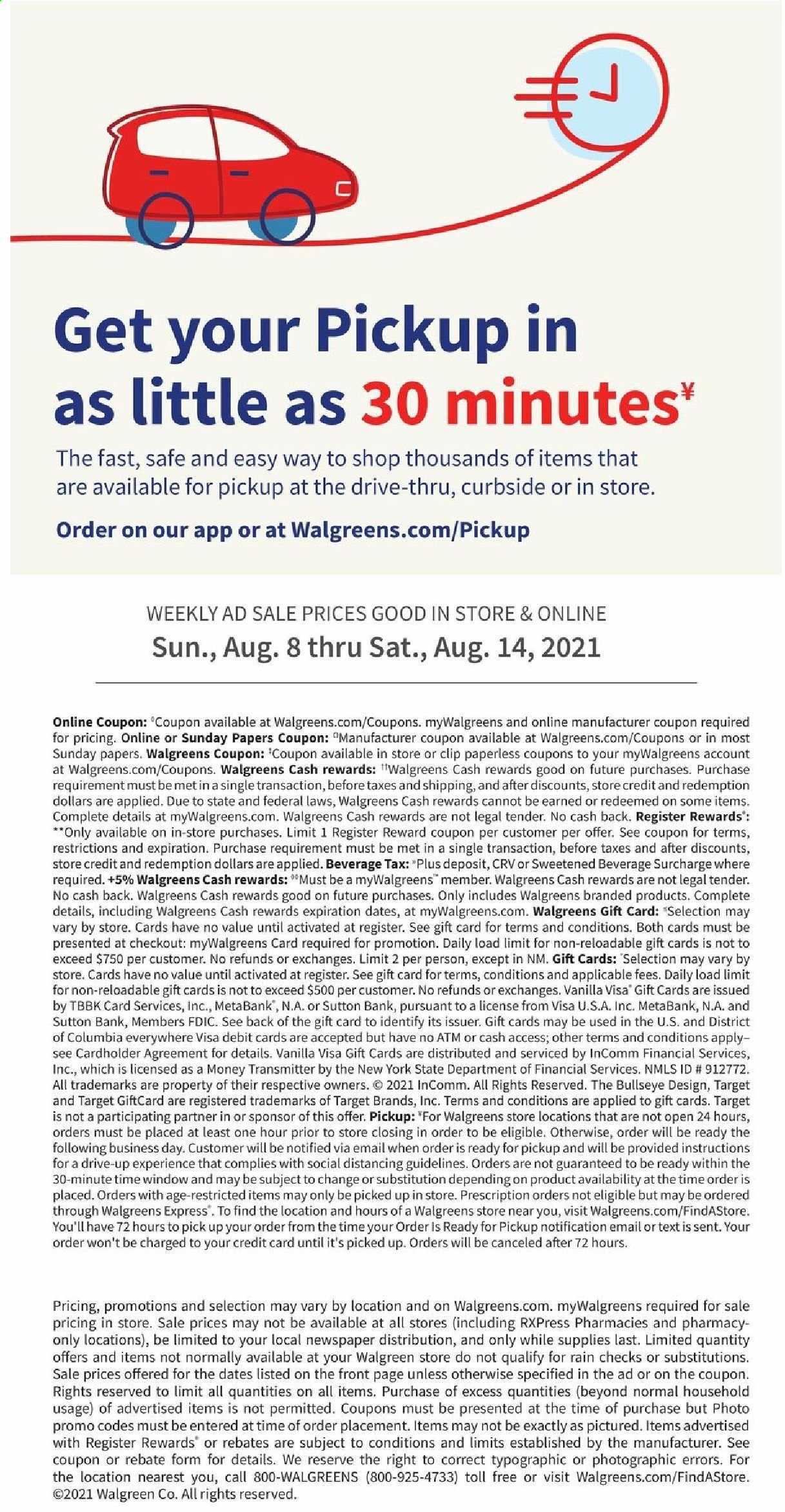 Walgreens ad - 08/08/2021 - 08/14/2021. Page 29
