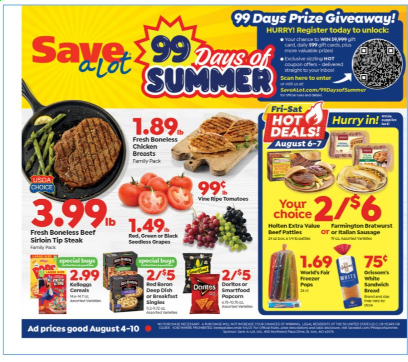 Save a Lot ad - 08/04/2021 - 08/10/2021. Page 1