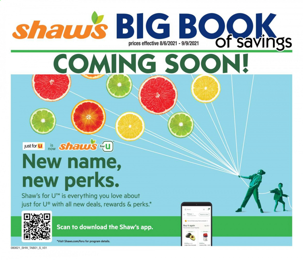 Shaw’s ad - 08/06/2021 - 09/09/2021. Page 1