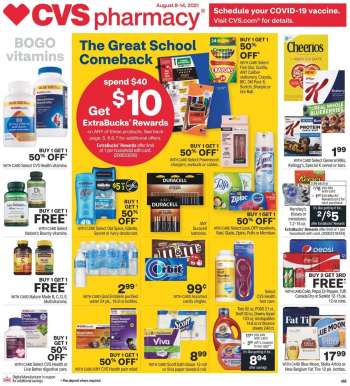 CVS Pharmacy Flyer - 08.08.2021 - 08.14.2021.