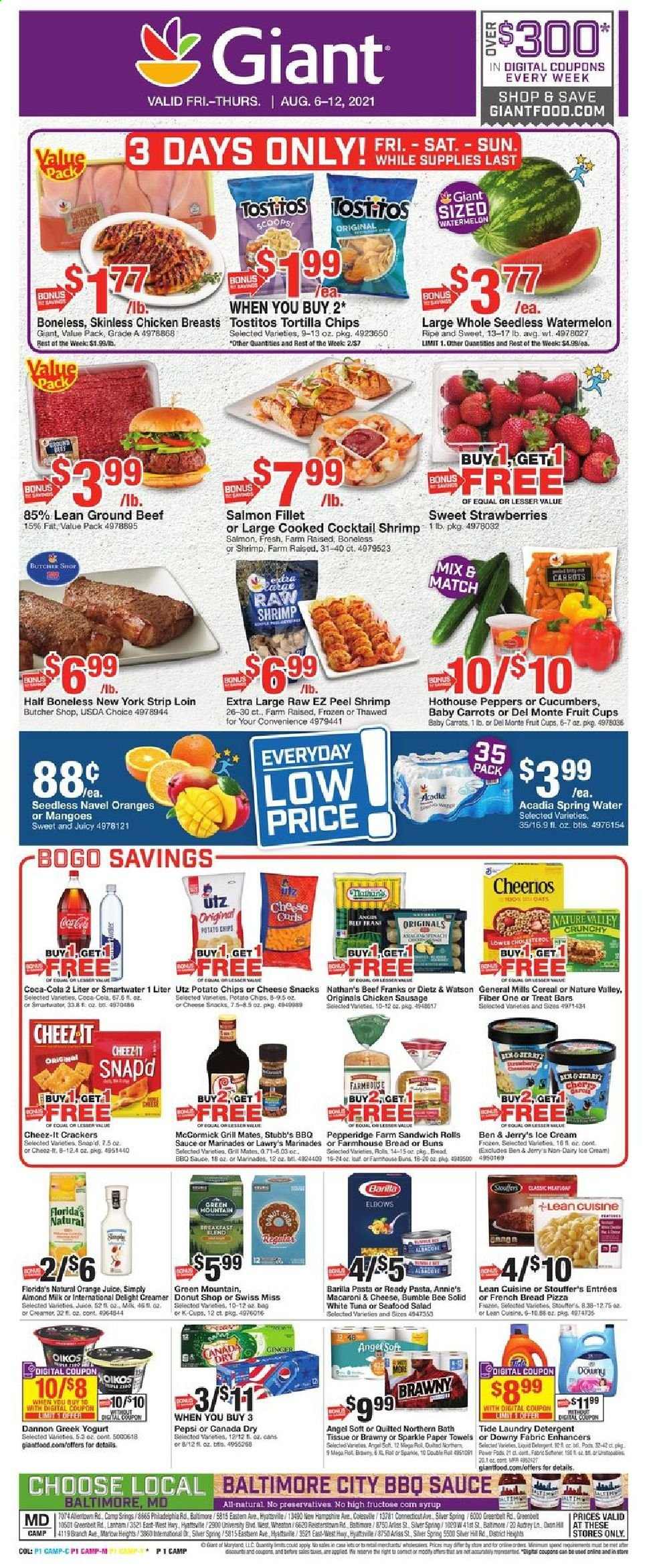 Giant Food ad - 08/06/2021 - 08/12/2021. Page 1