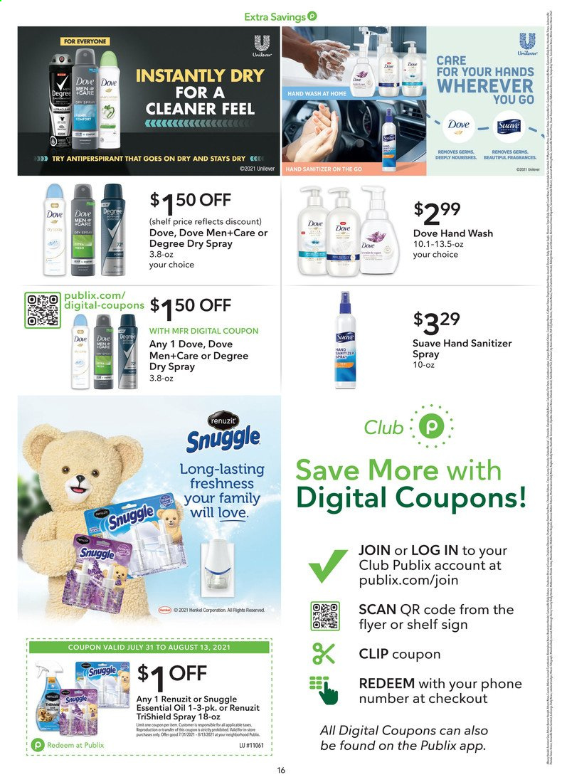 Publix ad - 07/31/2021 - 08/13/2021. Page 16