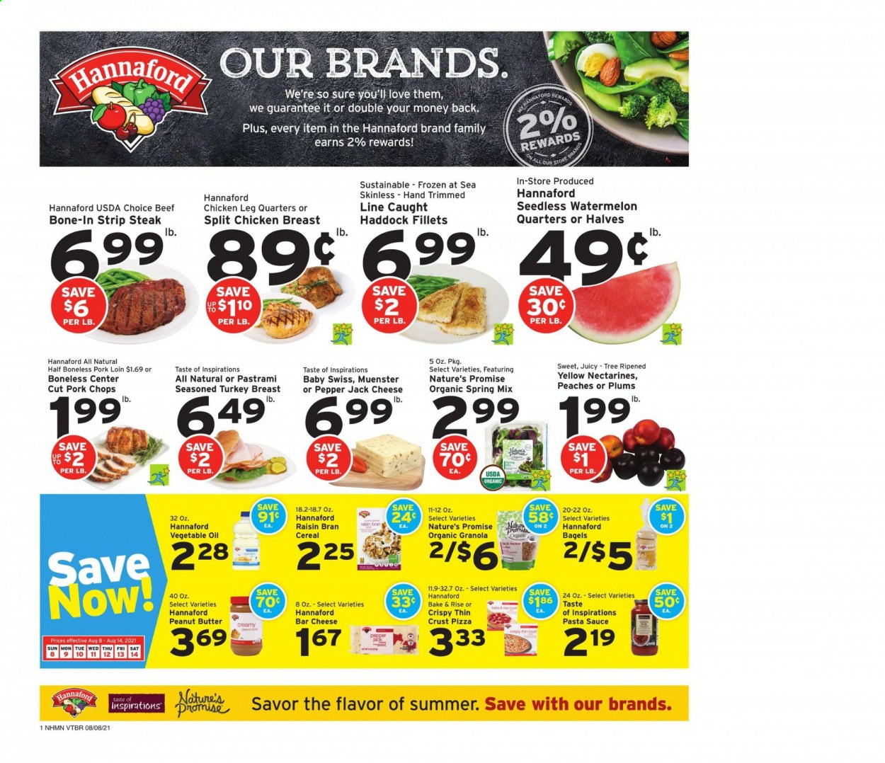 Hannaford ad - 08/08/2021 - 08/14/2021. Page 1