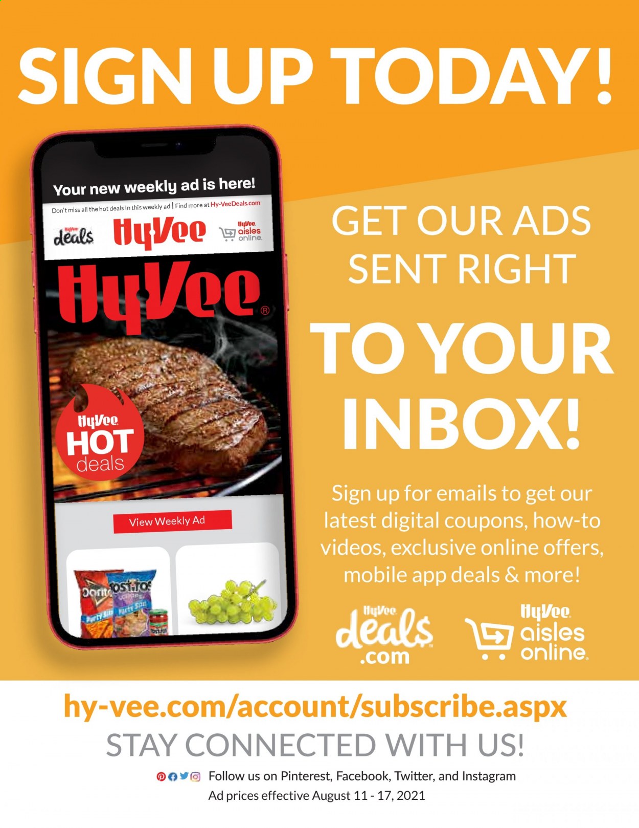 Hy-Vee ad - 08/11/2021 - 08/17/2021. Page 33