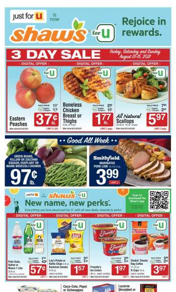Shaw’s Flyer - 08.13.2021 - 08.19.2021.