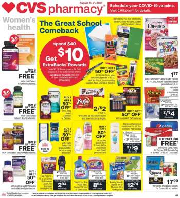 CVS Pharmacy Flyer - 08.15.2021 - 08.21.2021.