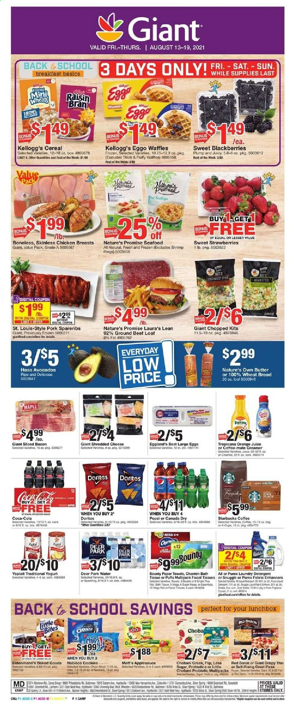 Giant Food ad - 08/13/2021 - 08/19/2021. Page 1