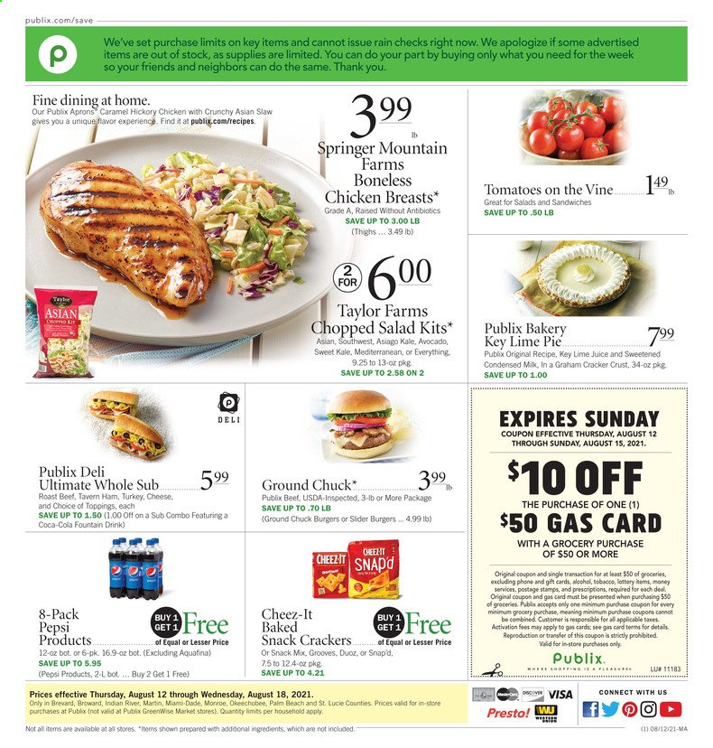 Publix ad - 08/12/2021 - 08/18/2021. Page 1