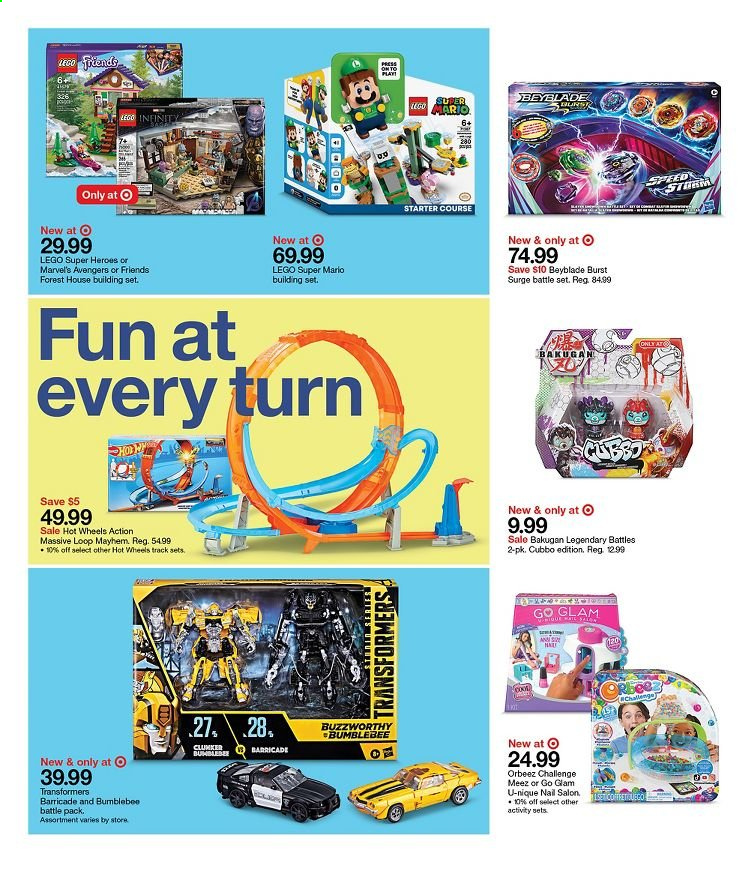 thumbnail - Target Flyer - 08/15/2021 - 08/21/2021 - Sales products - Avengers, building set, LEGO, LEGO Friends, Hot Wheels, Super Heroes, BeyBlade, LEGO Super Heroes, LEGO Super Mario. Page 27.