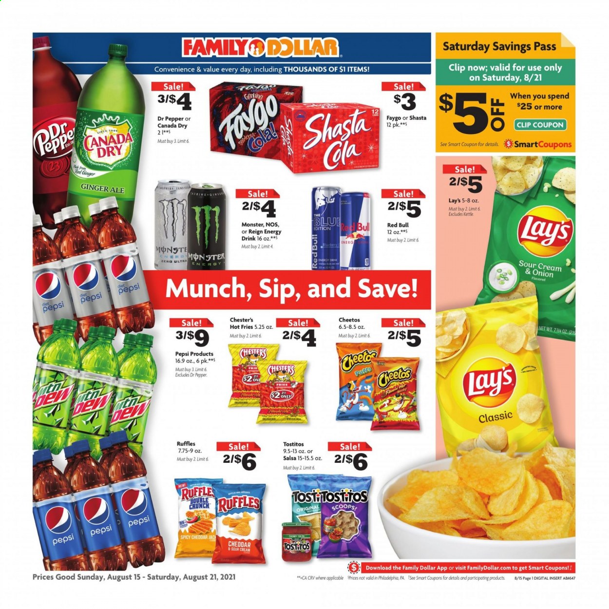 Family Dollar ad - 08/15/2021 - 08/21/2021. Page 1