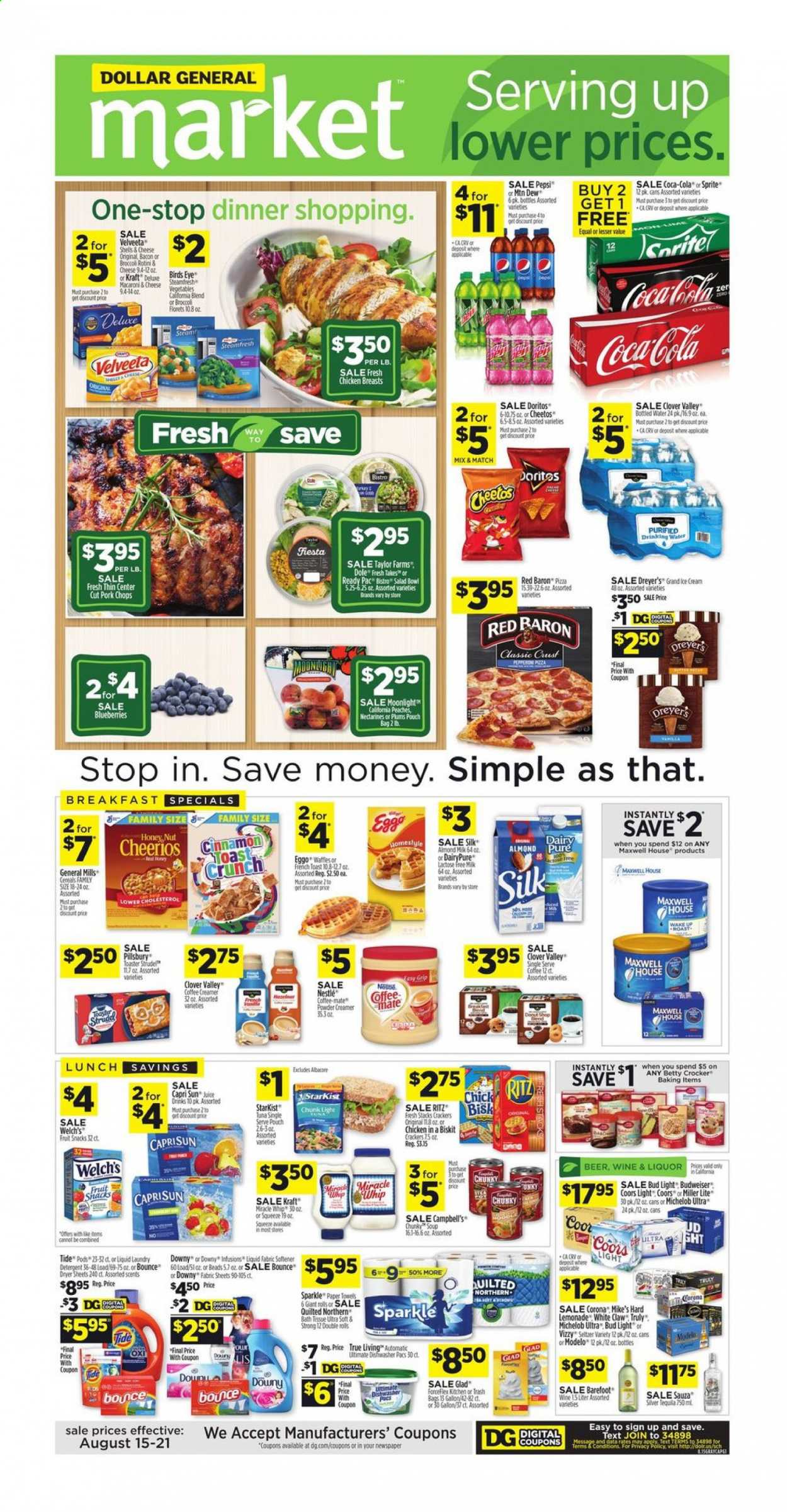 Dollar General ad - 08/15/2021 - 08/21/2021. Page 1