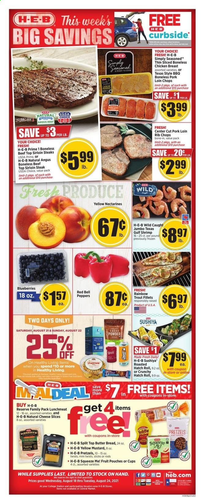 H-E-B ad - 08/18/2021 - 08/24/2021. Page 1