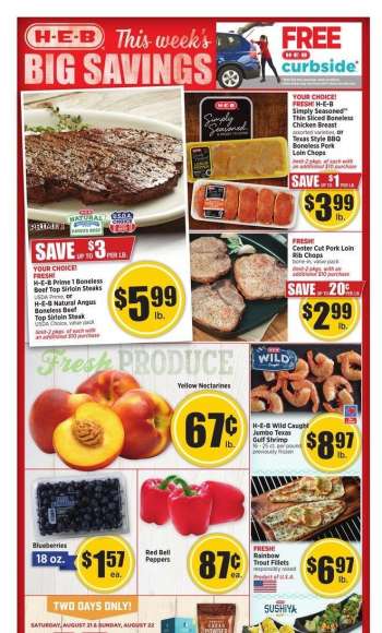 H-E-B Flyer - 08.18.2021 - 08.24.2021.