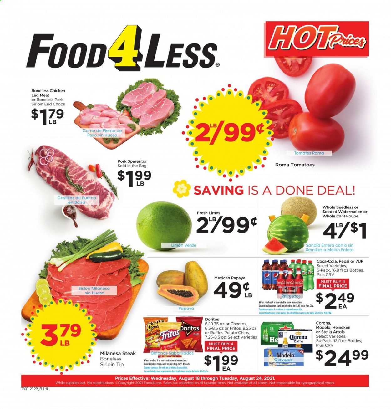 Food 4 Less ad - 08/18/2021 - 08/24/2021. Page 1