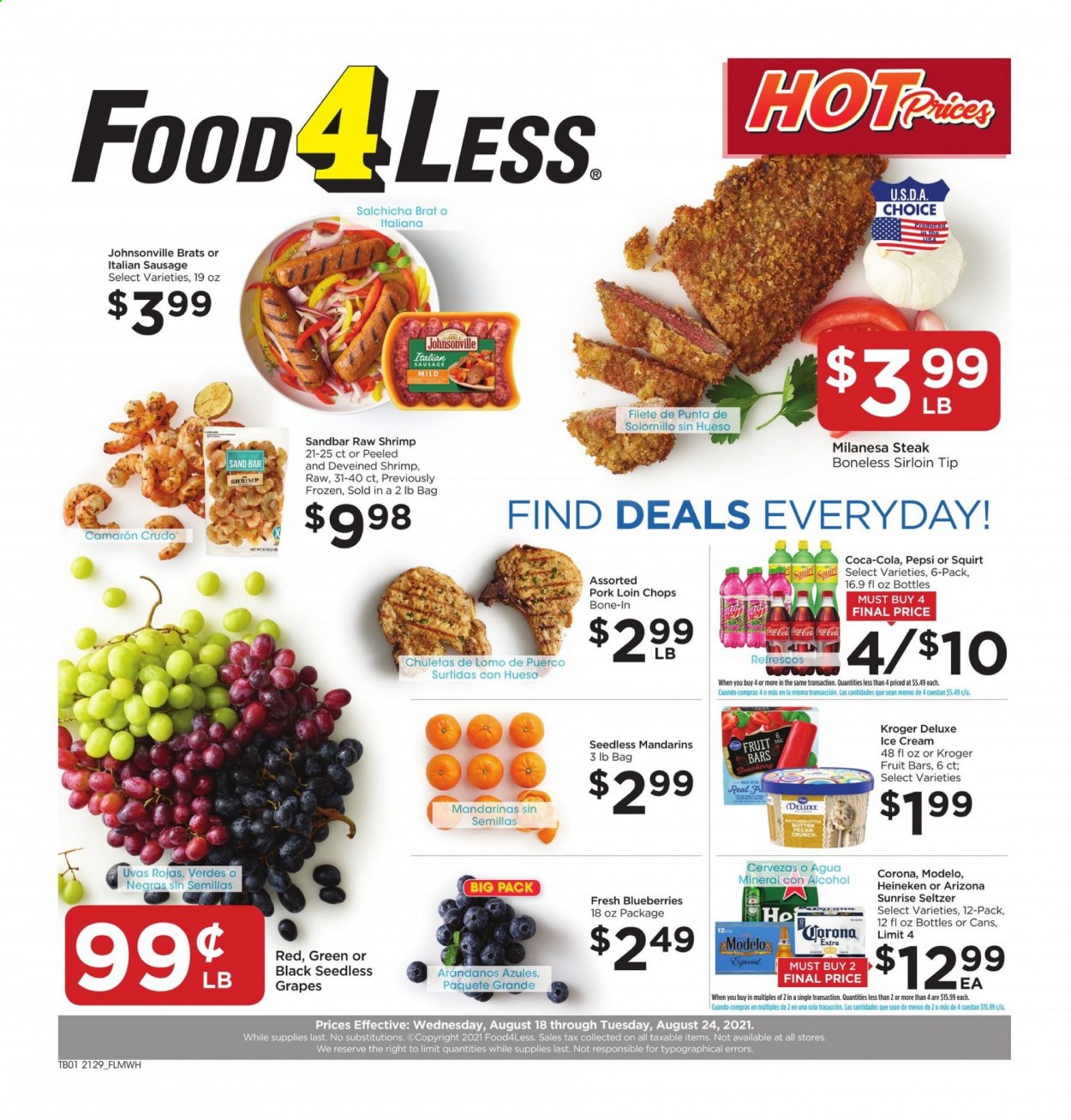 Food 4 Less ad - 08/18/2021 - 08/24/2021. Page 1