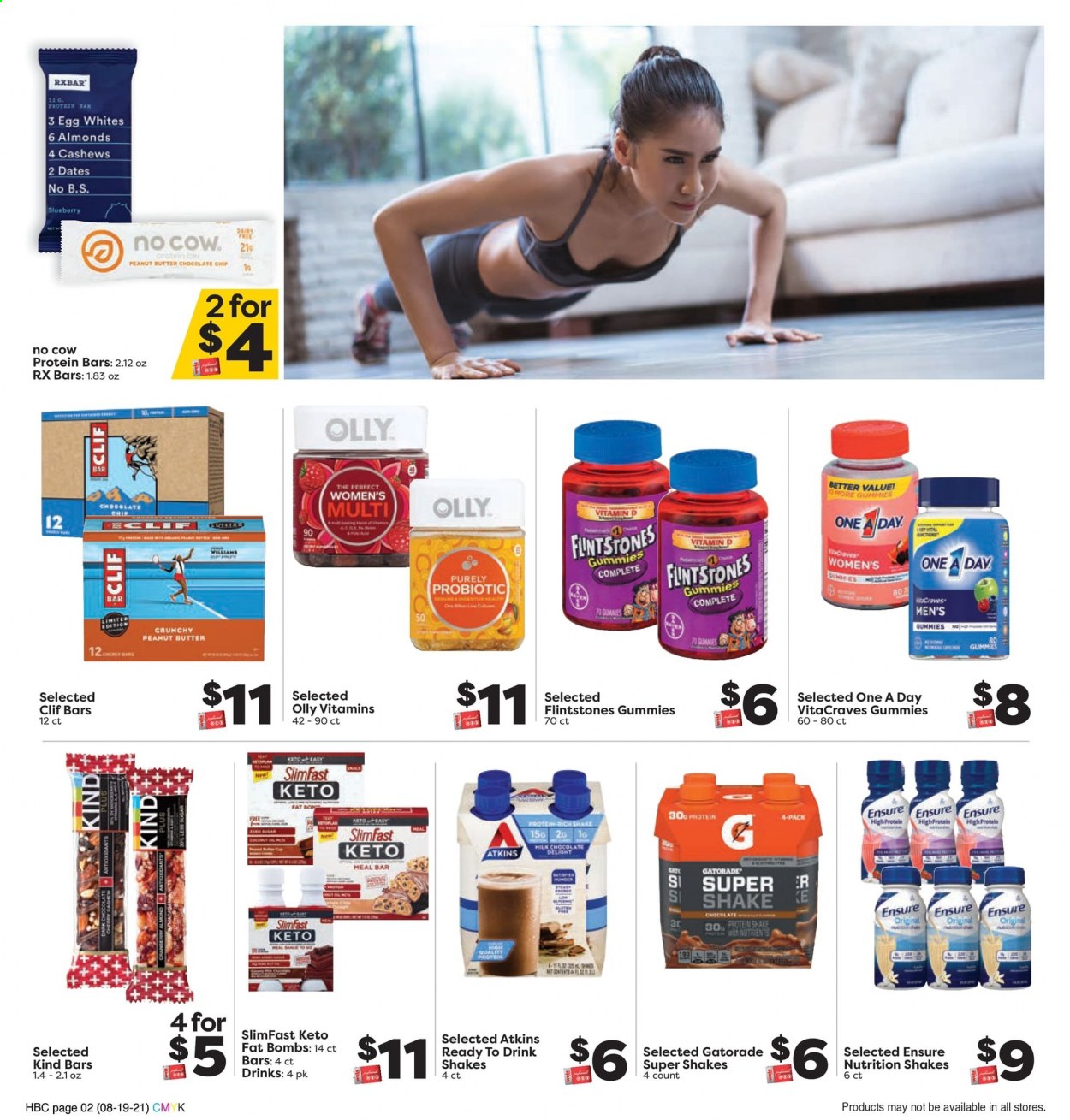 thumbnail - Weis Flyer - 08/19/2021 - 09/30/2021 - Sales products - Slimfast, protein drink, shake, eggs, chocolate chips, protein bar, peanut butter, Gatorade. Page 2.