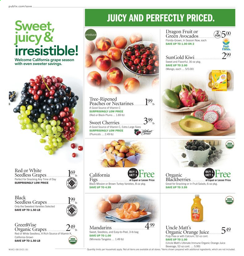 Publix ad - 08/19/2021 - 08/25/2021. Page 6