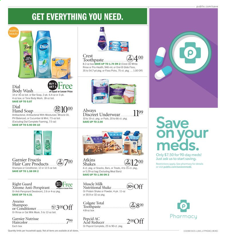 Publix ad - 08/19/2021 - 08/25/2021. Page 13