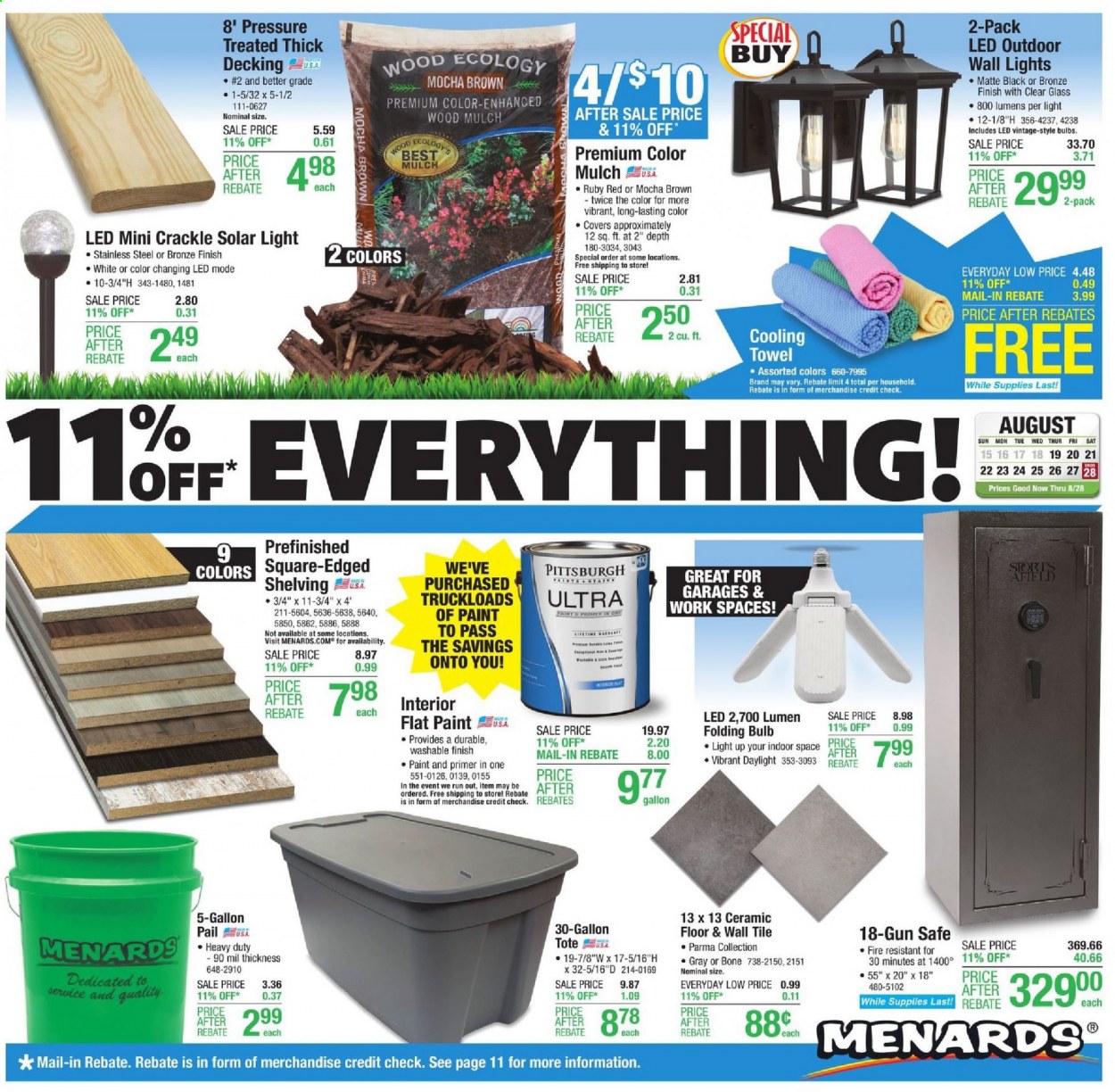 Menards ad - 08/19/2021 - 08/28/2021. Page 1