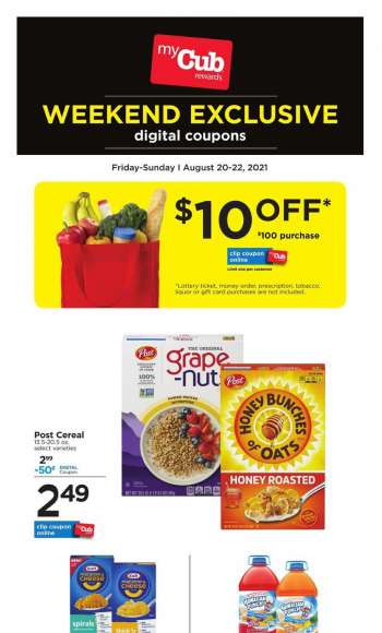 Cub Foods Flyer - 08.20.2021 - 08.22.2021.