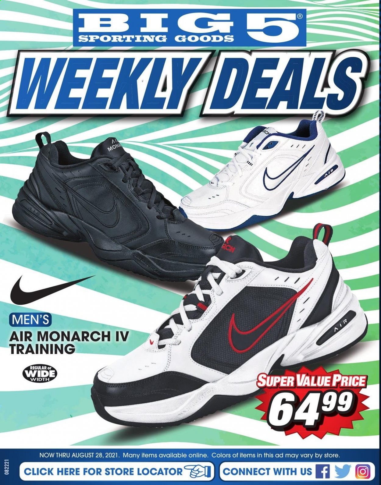 thumbnail - Big 5 Flyer - 08/22/2021 - 08/28/2021 - Sales products - Air Monarch. Page 1.