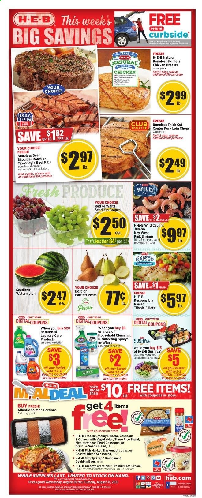 H-E-B ad - 08/25/2021 - 08/31/2021. Page 1