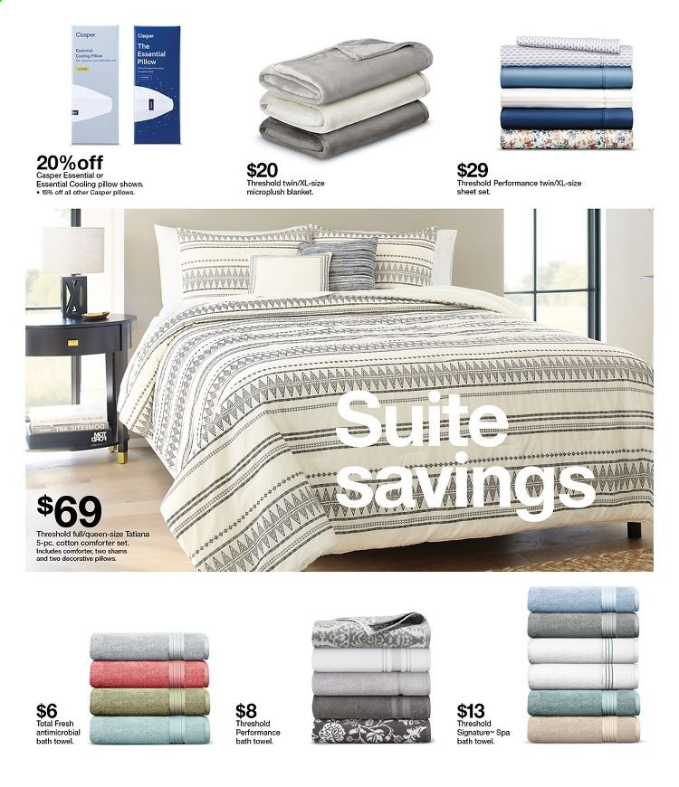 thumbnail - Target Flyer - 08/29/2021 - 09/04/2021 - Sales products - blanket, comforter, pillow, bath towel, towel. Page 8.