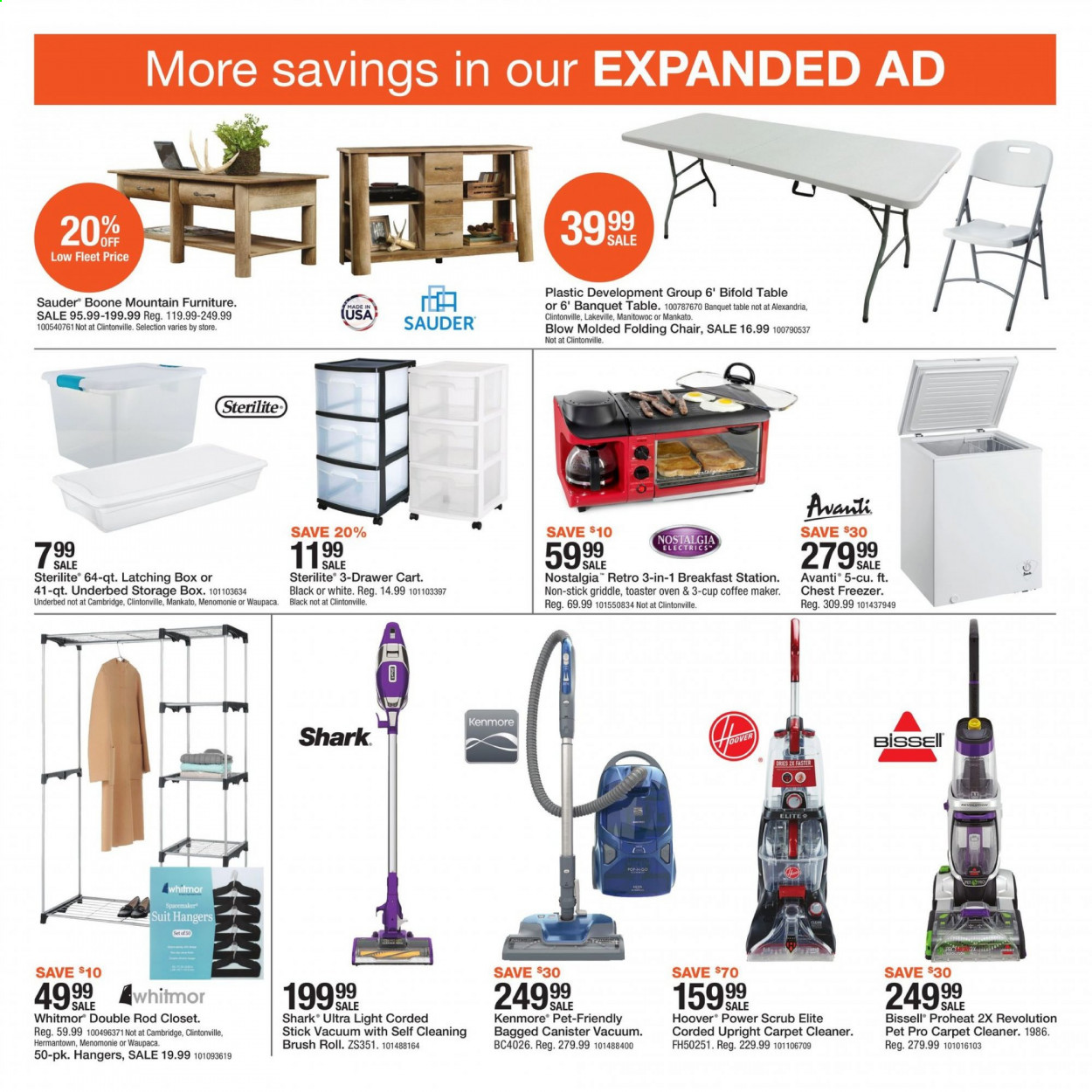 thumbnail - Fleet Farm Flyer - 08/27/2021 - 09/06/2021 - Sales products - cleaner, hanger, cup, storage box, cart. Page 22.