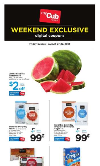 Cub Foods Flyer - 08.27.2021 - 08.29.2021.