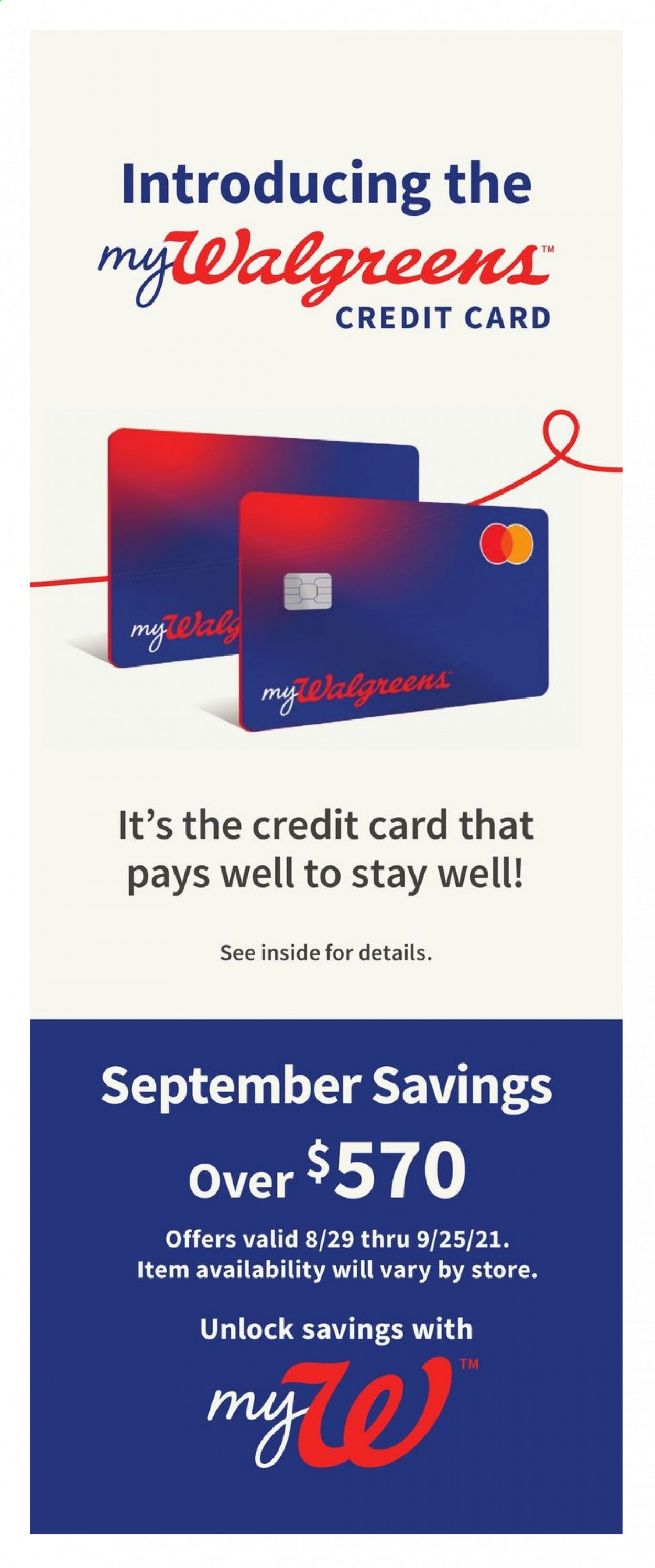 Walgreens ad - 08/29/2021 - 09/25/2021. Page 1