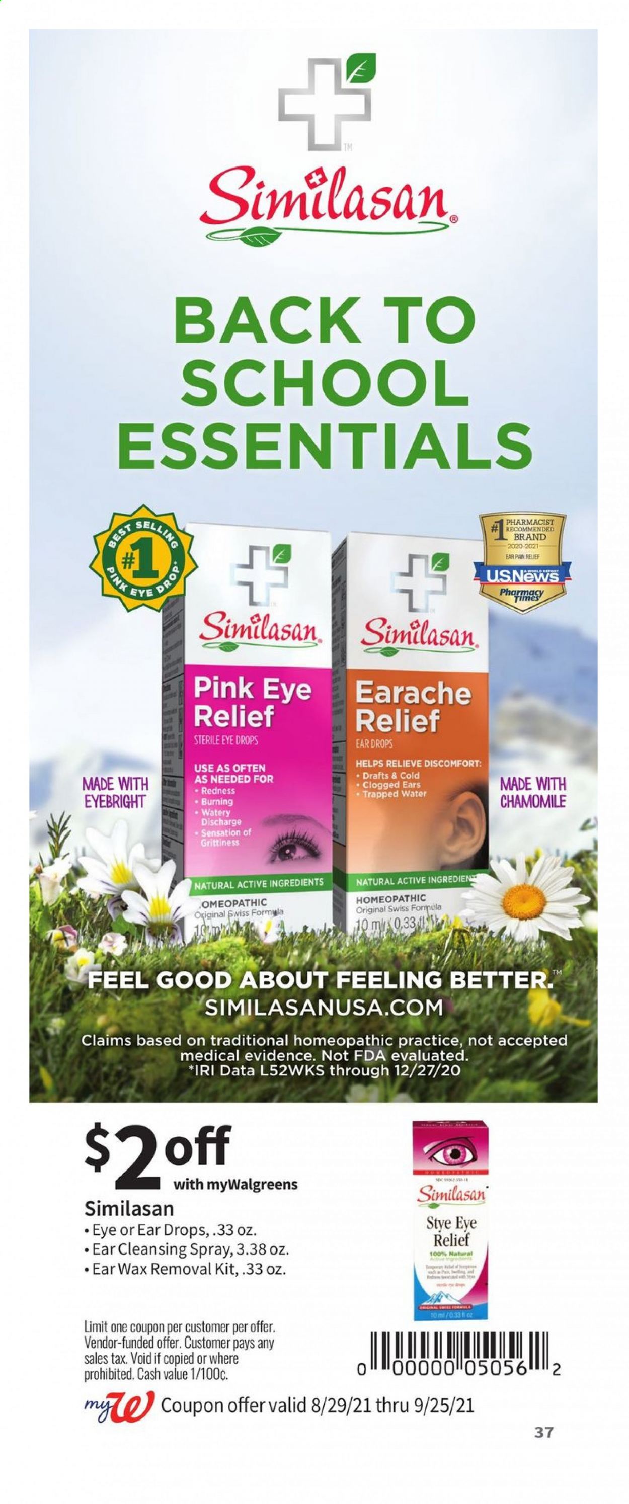 Walgreens ad - 08/29/2021 - 09/25/2021. Page 37