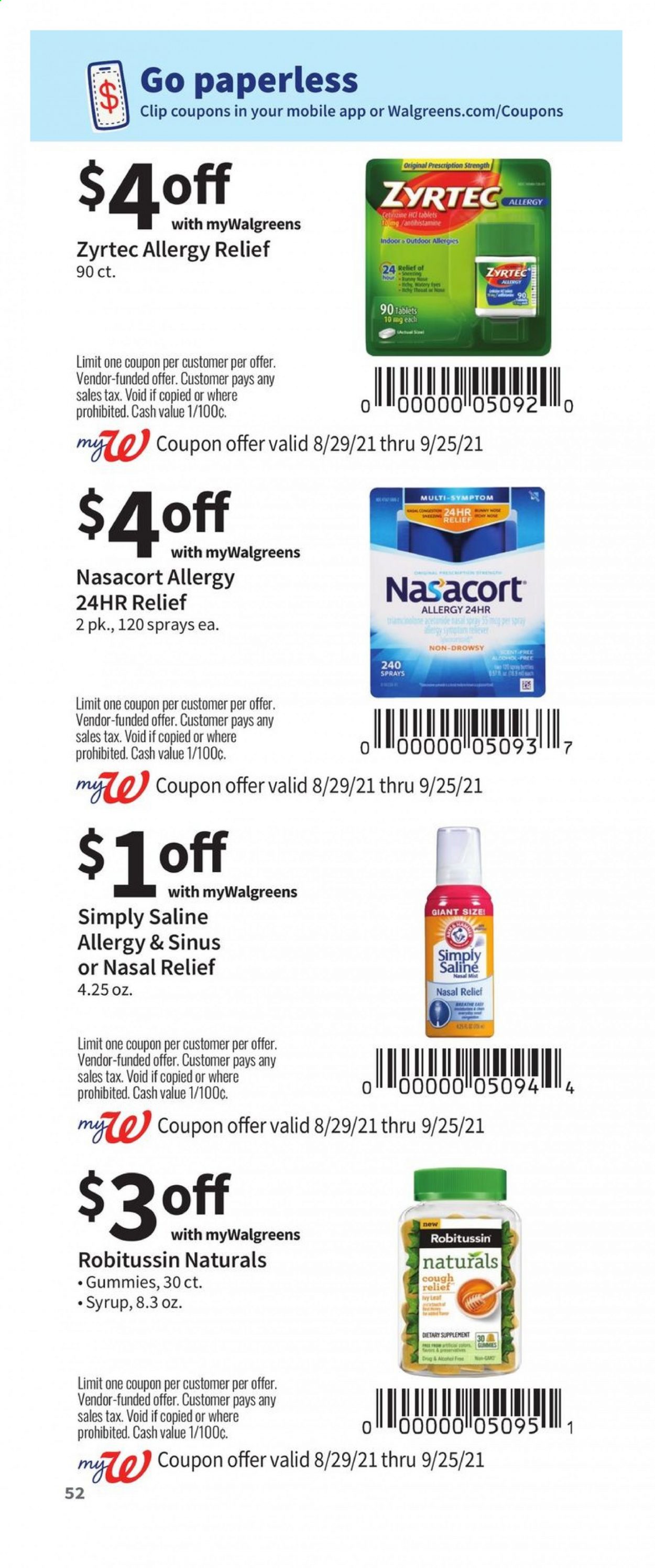Walgreens ad - 08/29/2021 - 09/25/2021. Page 52