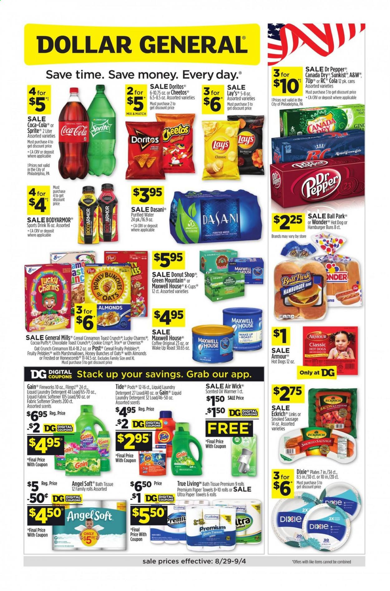 Dollar General ad - 08/29/2021 - 09/04/2021. Page 1