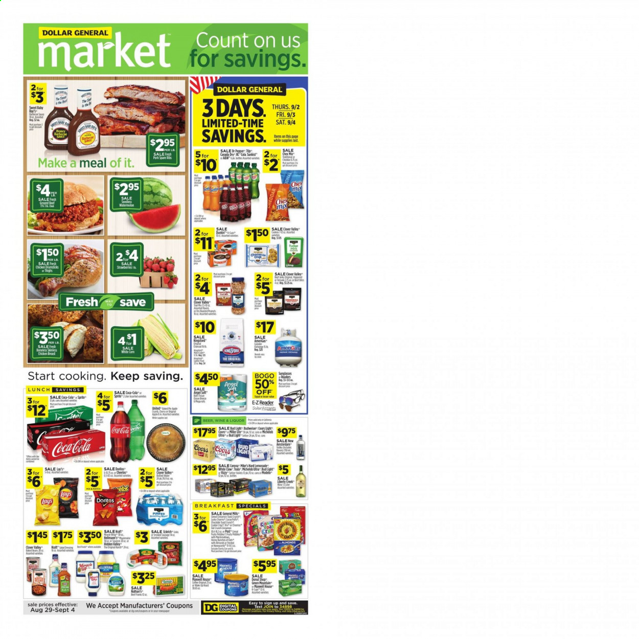 Dollar General ad - 08/29/2021 - 09/04/2021. Page 1