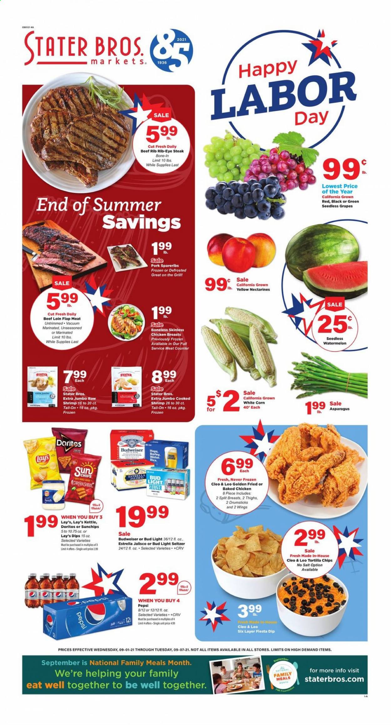 Stater Bros. ad - 09/01/2021 - 09/07/2021. Page 1