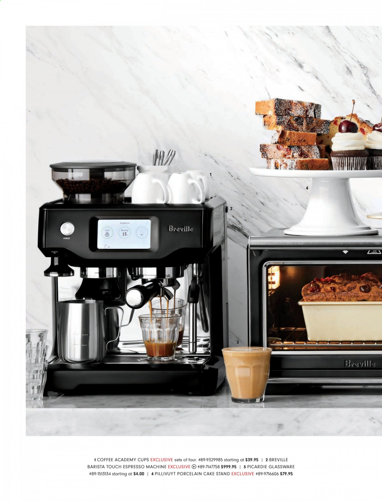 thumbnail - Williams-Sonoma Flyer - 09/01/2021 - 09/30/2021 - Sales products - cake stand, glassware set, cup, coffee machine, espresso maker. Page 42.