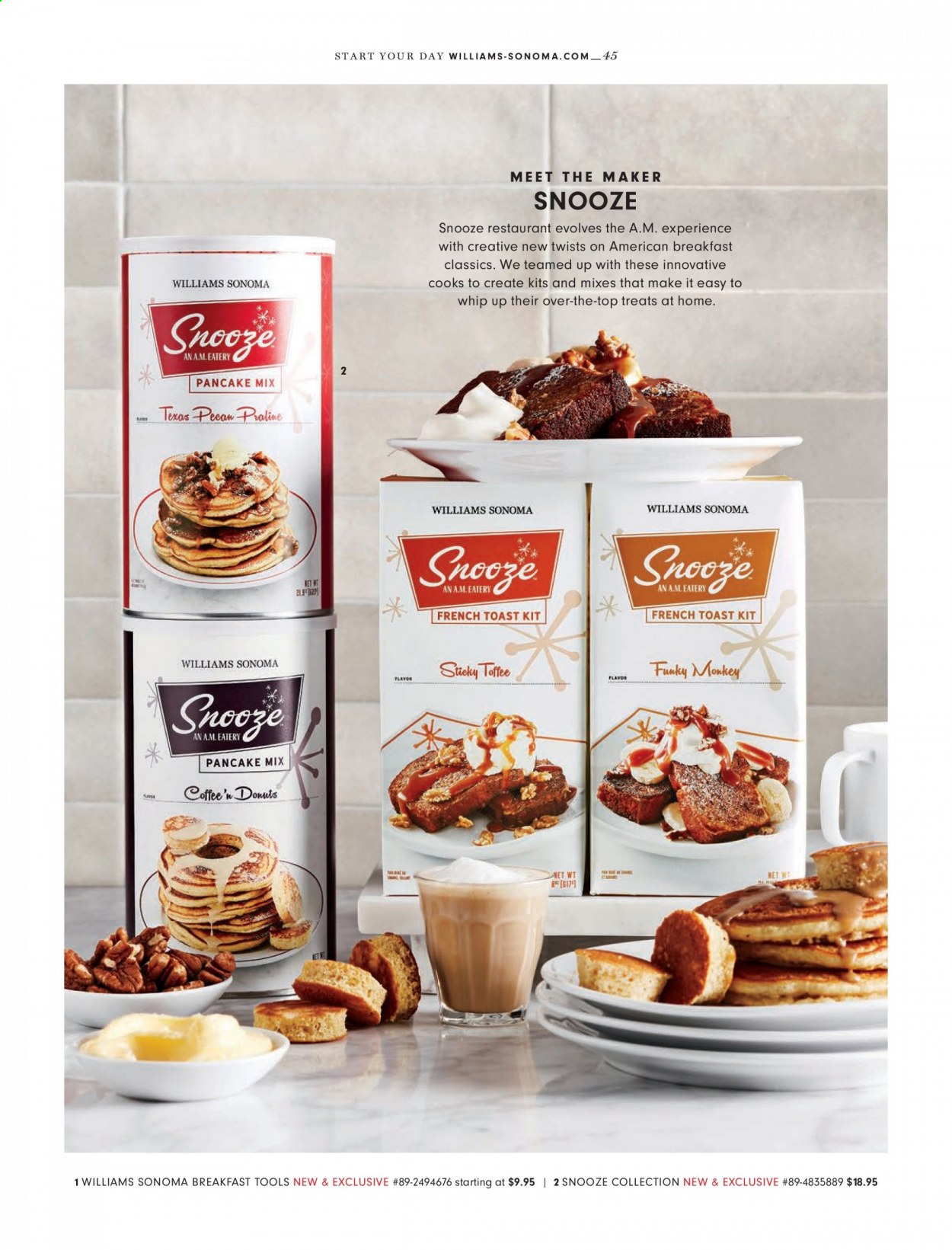 thumbnail - Williams-Sonoma Flyer - 09/01/2021 - 09/30/2021 - Sales products - donut, pancakes. Page 45.