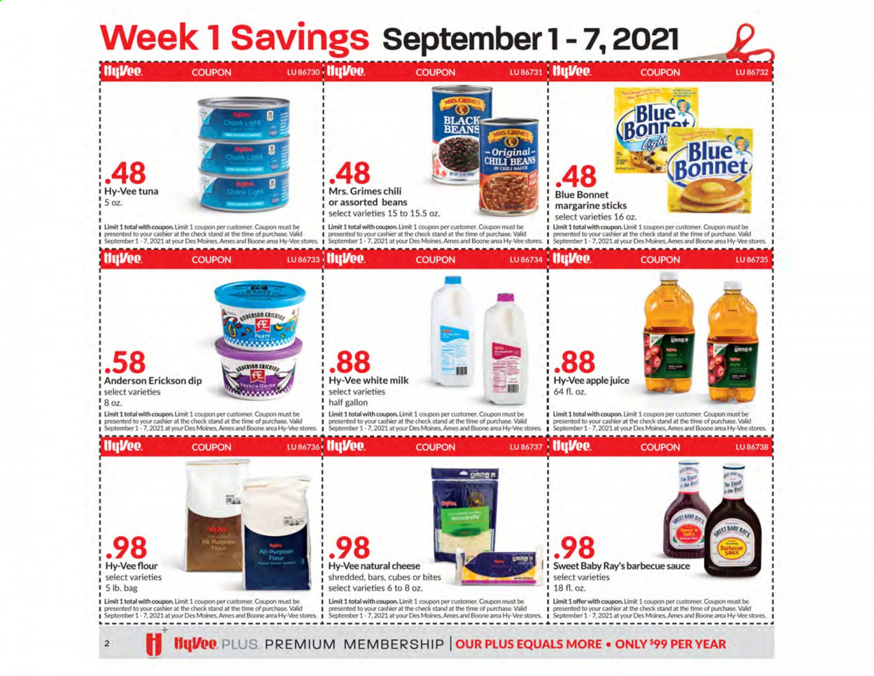 Hy-Vee ad - 09/01/2021 - 09/28/2021. Page 2