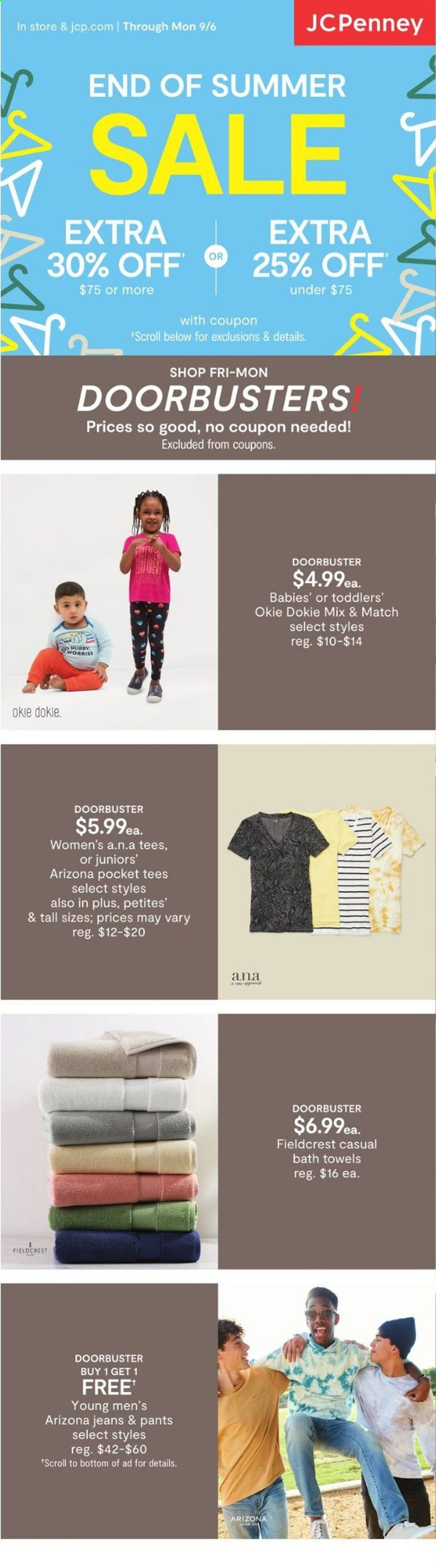 thumbnail - JCPenney Flyer - 09/02/2021 - 09/06/2021 - Sales products - jeans, pants. Page 1.