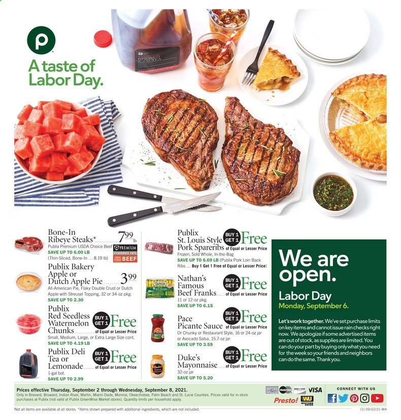 Publix ad - 09/02/2021 - 09/08/2021. Page 1