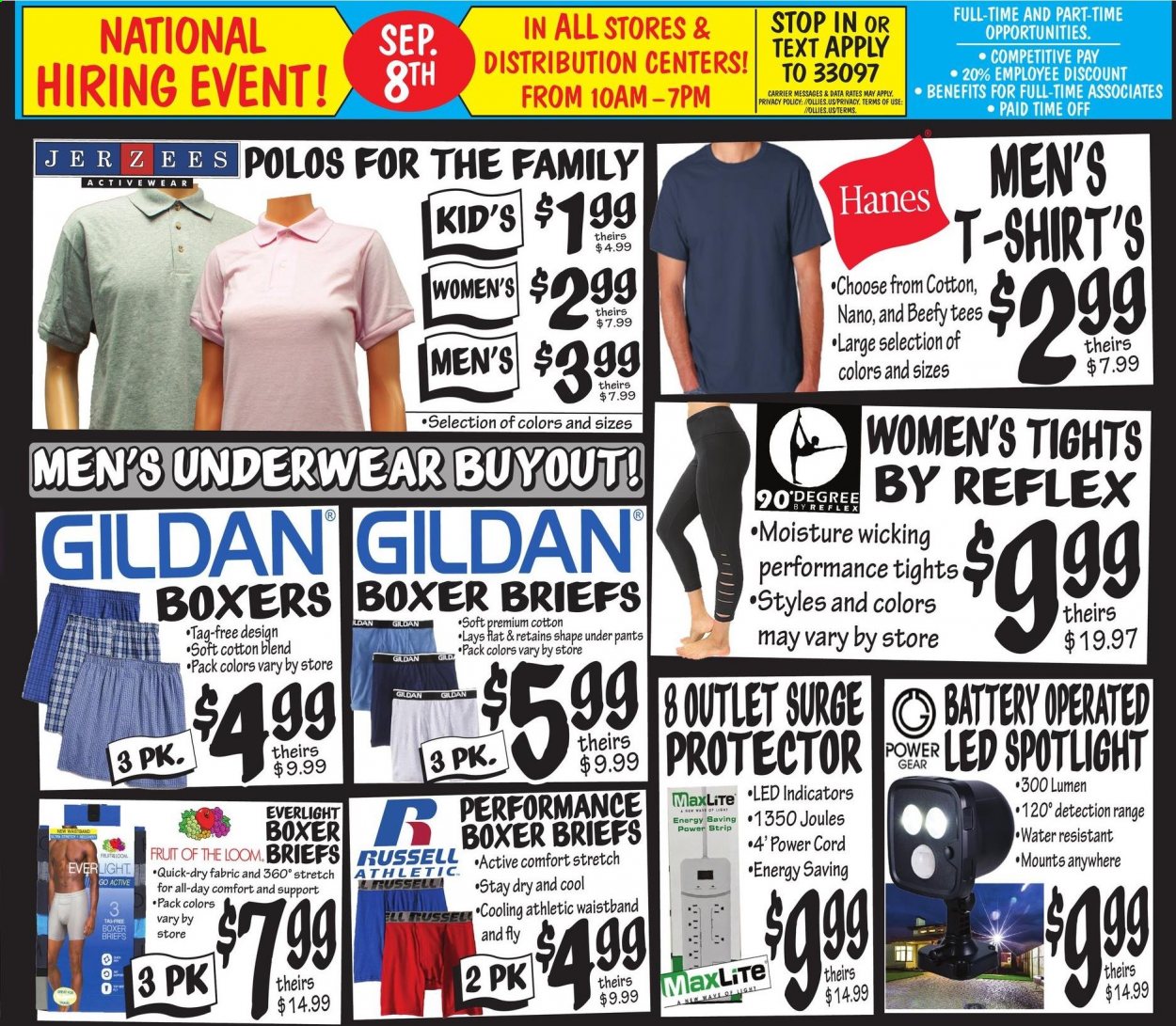thumbnail - Ollie's Bargain Outlet Flyer - 09/02/2021 - 09/08/2021 - Sales products - Lay’s, spotlight, pants, t-shirt, tights, underwear, briefs. Page 3.