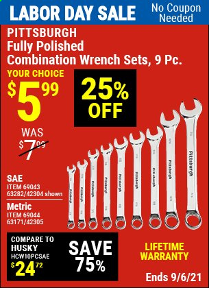 thumbnail - Harbor Freight Flyer - 09/02/2021 - 09/06/2021 - Sales products - wrench. Page 4.