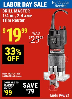 thumbnail - Harbor Freight Flyer - 09/02/2021 - 09/06/2021 - Sales products - drill. Page 53.