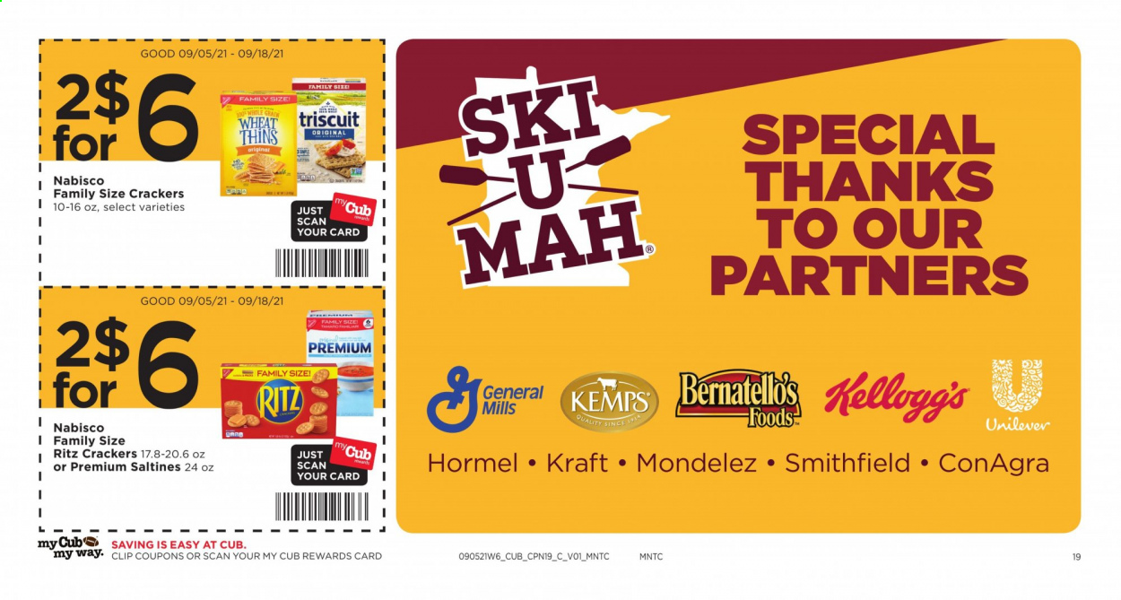 Cub Foods ad - 09/05/2021 - 09/18/2021. Page 19