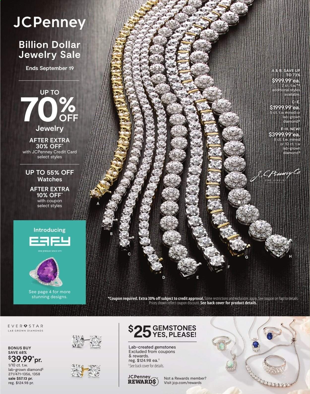 thumbnail - JCPenney Flyer - 09/02/2021 - 09/19/2021 - Sales products - watch, jewelry. Page 1.